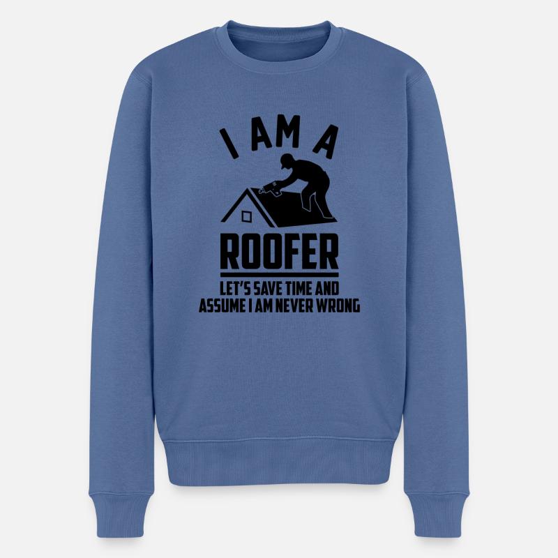 Je suis couvreur couvreur - Pull Premium bio Homme - bleu pigeon