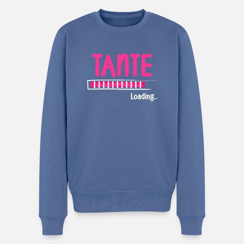 Tante Loading - Tante Loading - Männer Premium Bio Pullover - Taubenblau