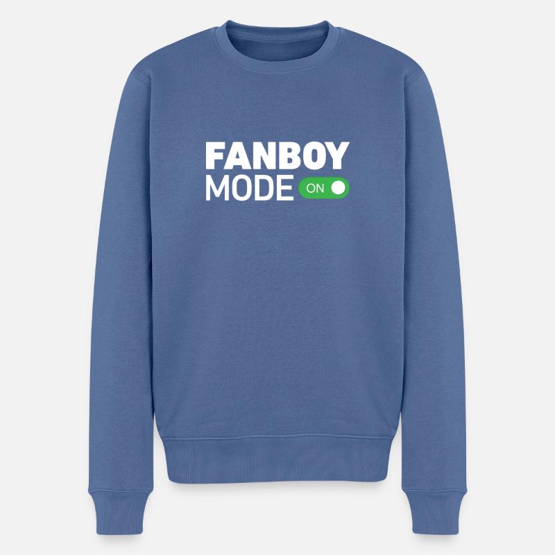Fanboy-Modus ein - Geek - Männer Premium Bio Pullover - Taubenblau