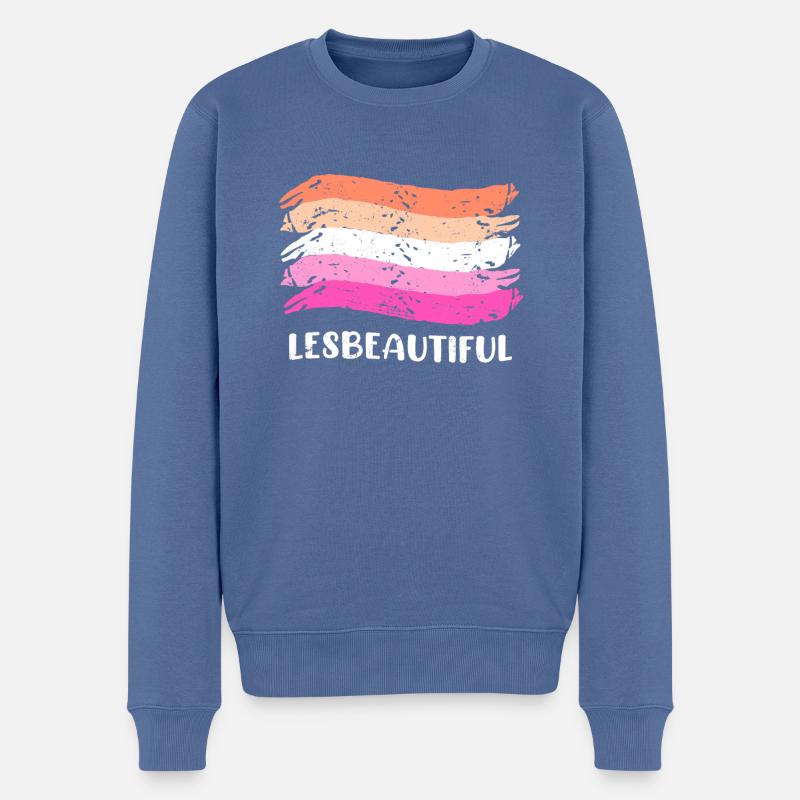 Lesbeautiful Lesbienne LGBT Pride Lesbienne - Pull Premium bio Homme - bleu pigeon