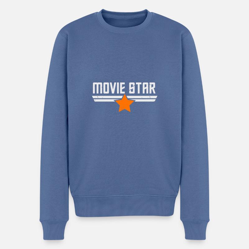 Movie Star - Pull Premium bio Homme - bleu pigeon