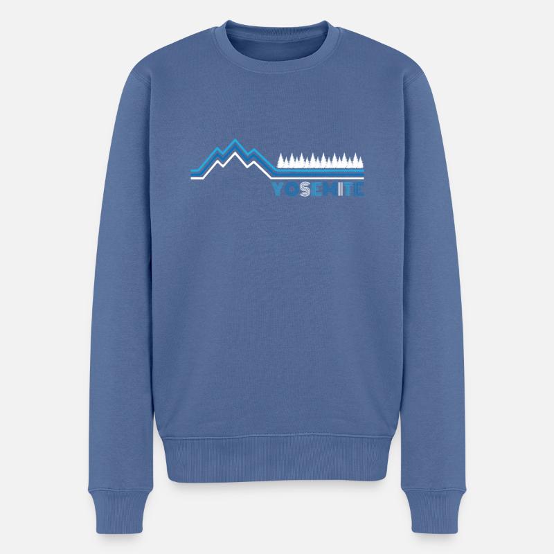 Yosemite Nationalpark Abenteuer Retro Geschenk - Männer Premium Bio Pullover - Taubenblau