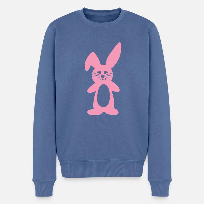 8 01 - Pull Premium bio Homme - bleu pigeon