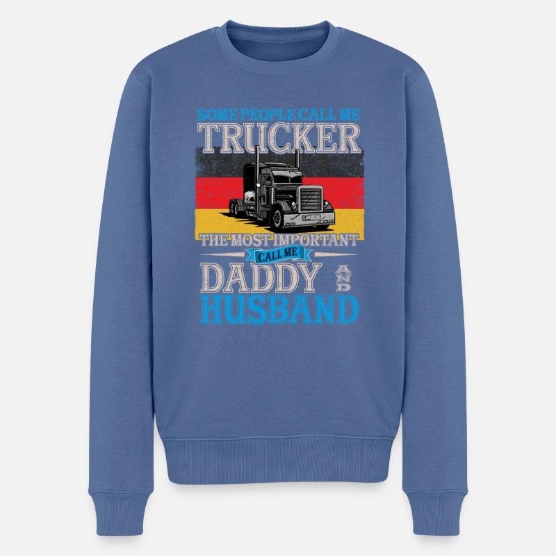 German Trucker - Männer Premium Bio Pullover - Taubenblau