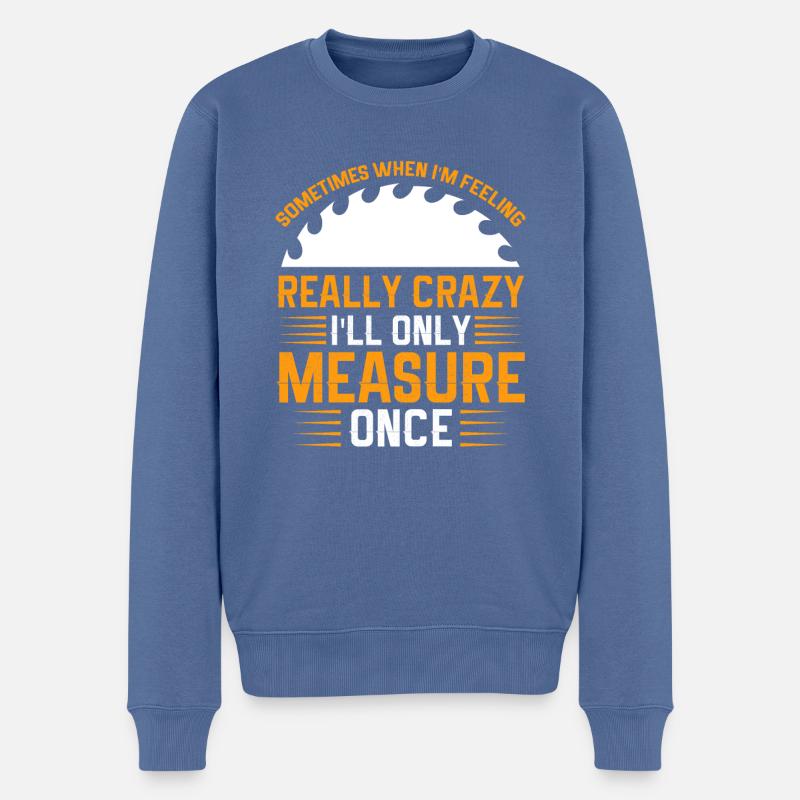 Menuisier menuisier - Pull Premium bio Homme - bleu pigeon