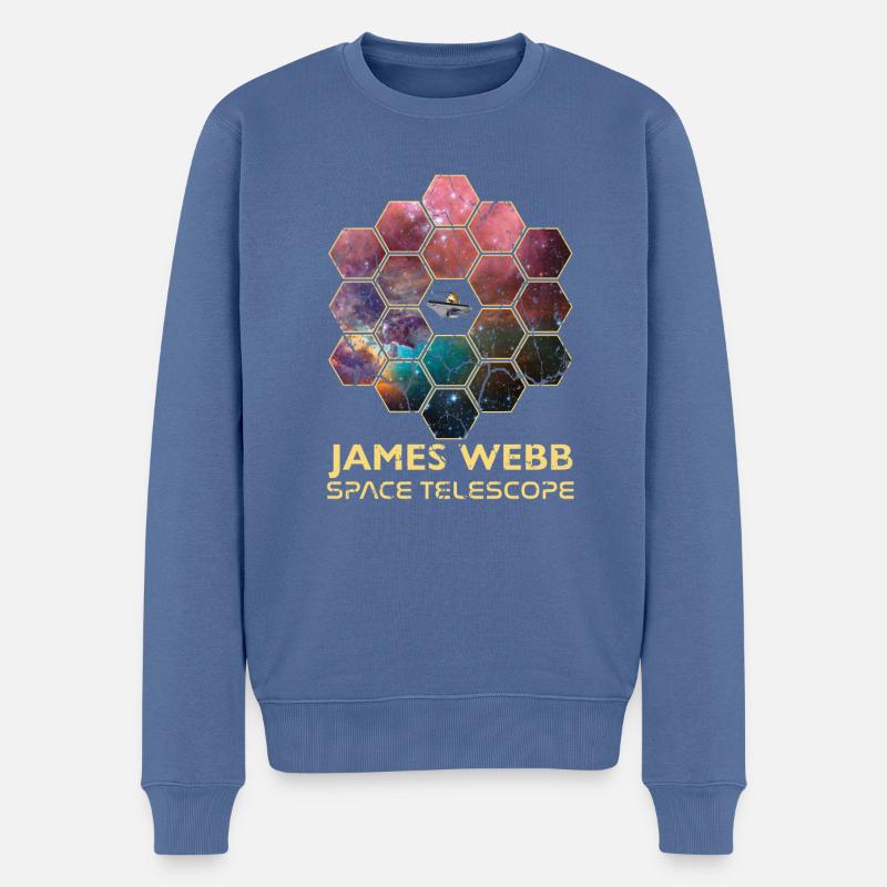 jwst Télescope spatial James Webb - Pull Premium bio Homme - bleu pigeon