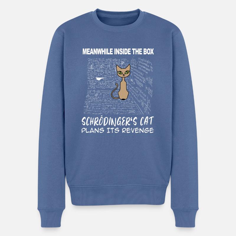 In der Zwischenzeit in der Box Schrödingers Katze - Männer Premium Bio Pullover - Taubenblau