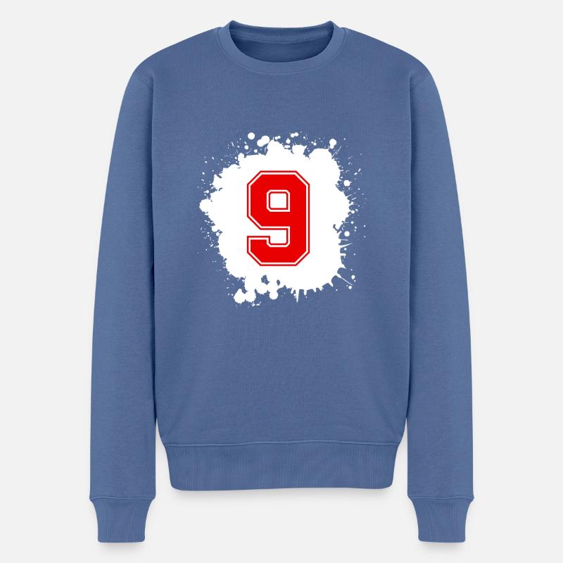 9 Nombre d’objets blob - Pull Premium bio Homme - bleu pigeon