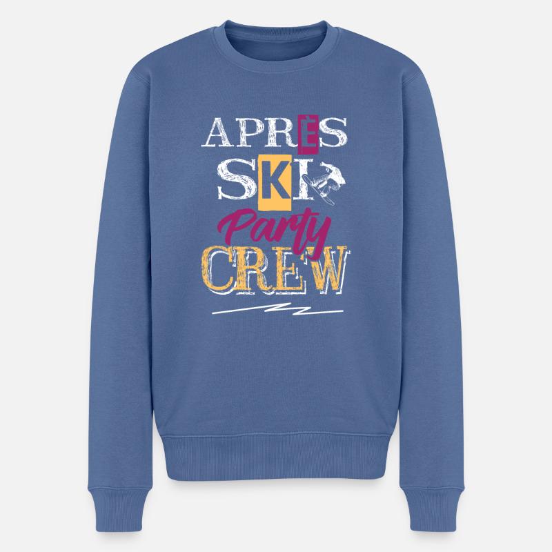 Apres Ski Crew - Männer Premium Bio Pullover - Taubenblau