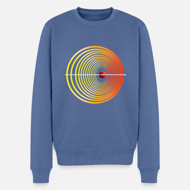 Dopplereffekt Illustration Physik - Männer Premium Bio Pullover - Taubenblau