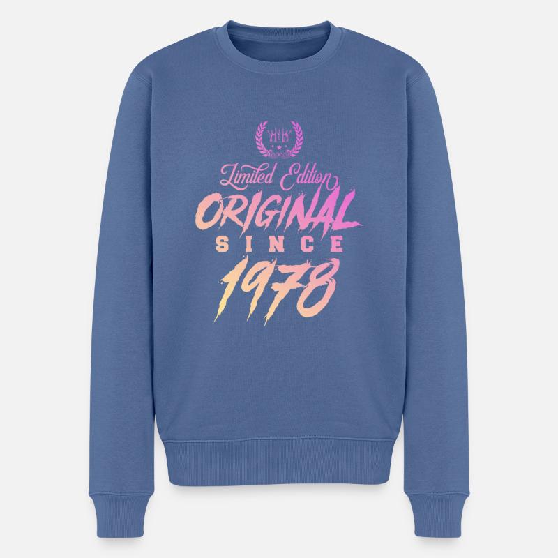 1978 édition limitée Original - Pull Premium bio Homme - bleu pigeon