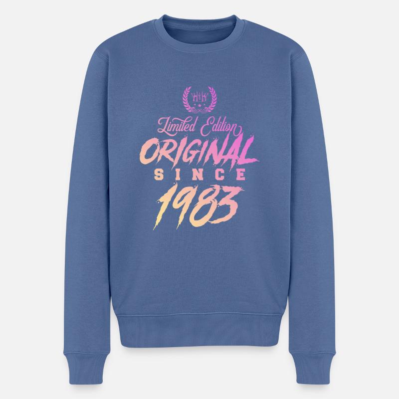 1983 limited edition Original - Männer Premium Bio Pullover - Taubenblau