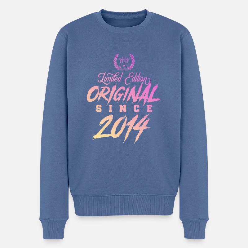 2014 limited edition original - Männer Premium Bio Pullover - Taubenblau