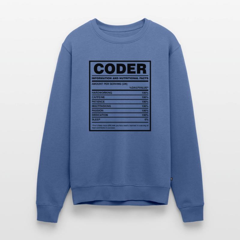 Coder Nutritional Facts Coder Programmer Computer Männer Premium Bio Pullover