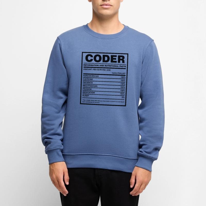 Coder Nutritional Facts Coder Programmer Computer Männer Premium Bio Pullover