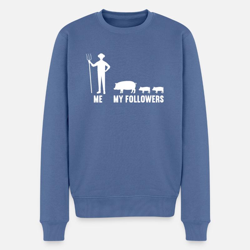Moi et mes disciples éleveurs de cochons cochons - Pull Premium bio Homme - bleu pigeon