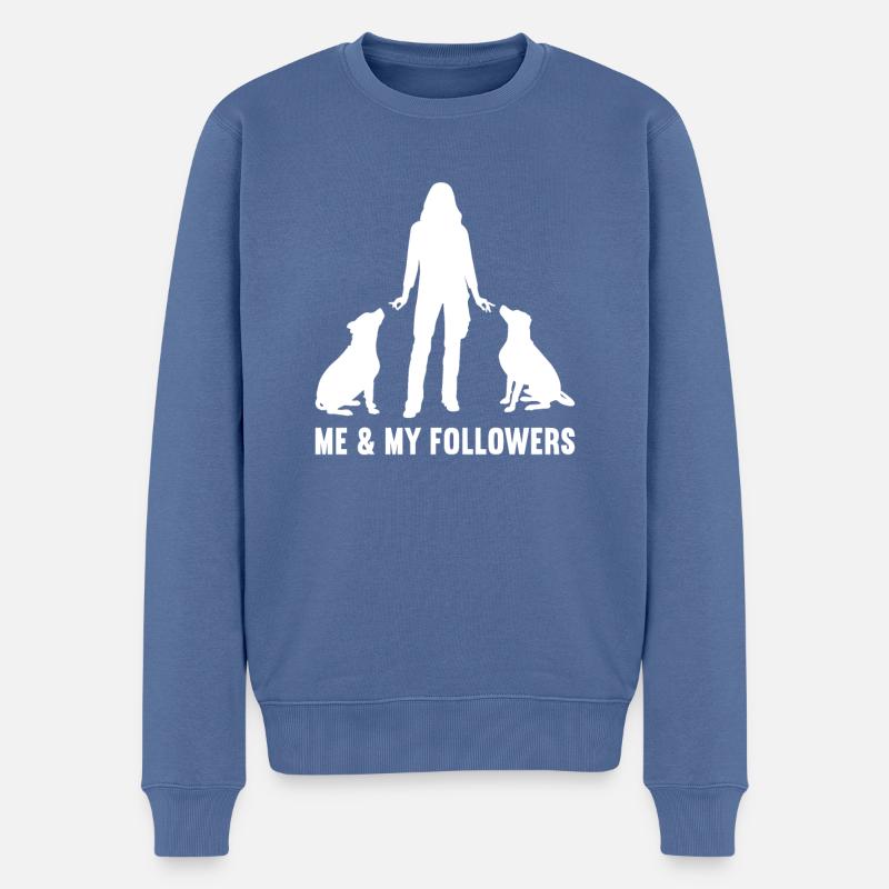 Moi et mes adeptes Chien Chien Chien Chiens - Pull Premium bio Homme - bleu pigeon