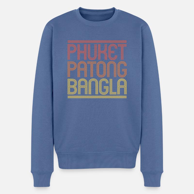 Thaïlande Thai Bangla Patong Phuket - Pull Premium bio Homme - bleu pigeon