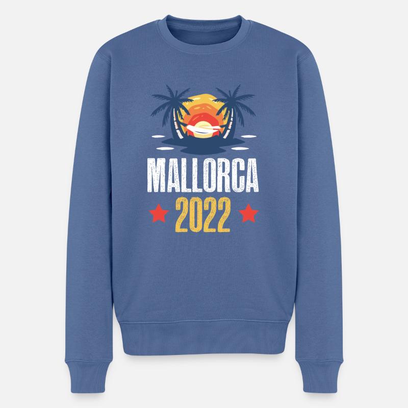 Mallorca 2022 - Männer Premium Bio Pullover - Taubenblau