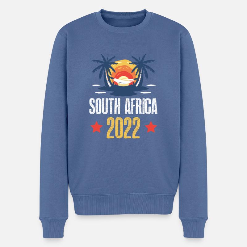 South Africa 2022 - Männer Premium Bio Pullover - Taubenblau
