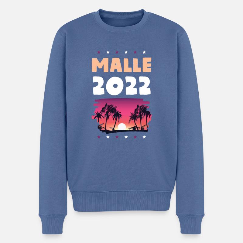 Malle 2022 - Pull Premium bio Homme - bleu pigeon