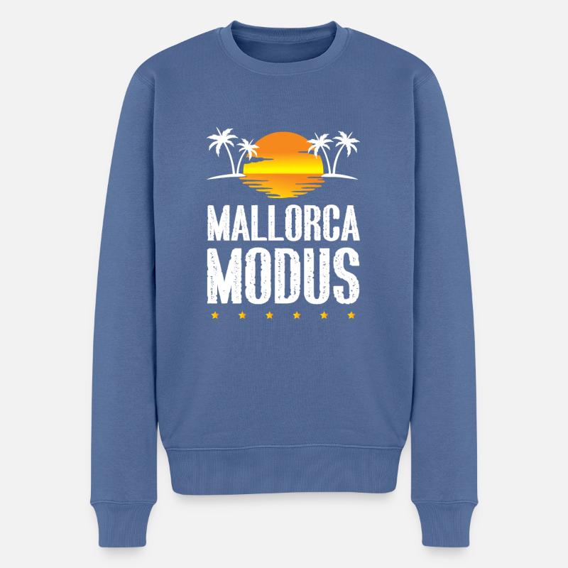 Mallorca Modus - Männer Premium Bio Pullover - Taubenblau