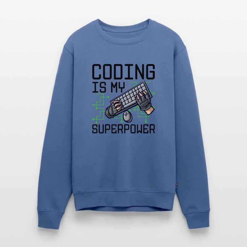 Coding Is My Superpower Programming Coder Computer Männer Premium Bio Pullover