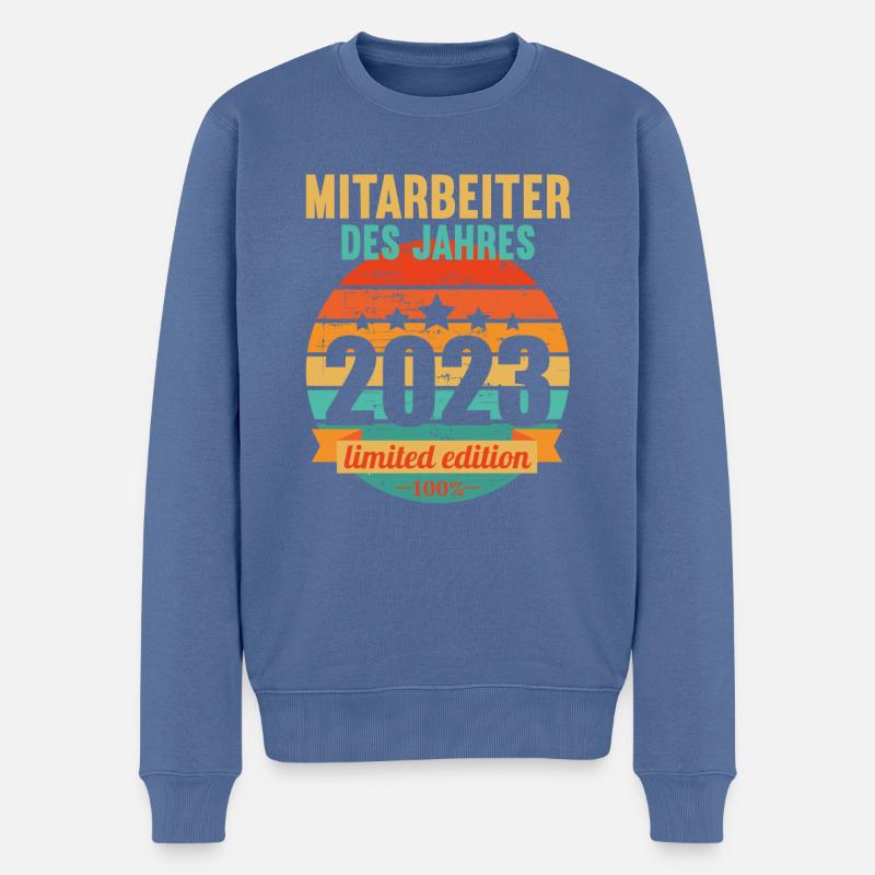Mitarbeiter des Jahres 2023 - Männer Premium Bio Pullover - Taubenblau