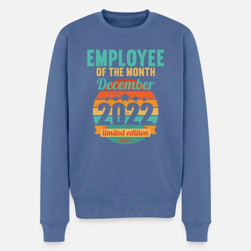 Mitarbeiter des Monats Dezember 2022 - Männer Premium Bio Pullover - Taubenblau