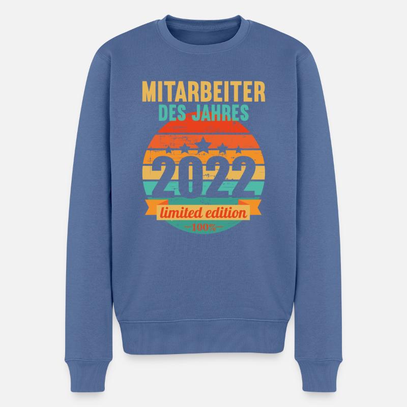 Mitarbeiter des Jahres 2022 - Männer Premium Bio Pullover - Taubenblau