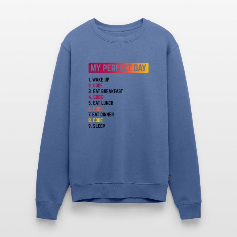 My Perfect Day Wake Up Code Software Developer Pro Männer Premium Bio Pullover