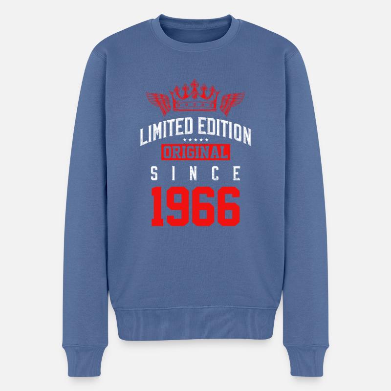1966 limited edition - Männer Premium Bio Pullover - Taubenblau
