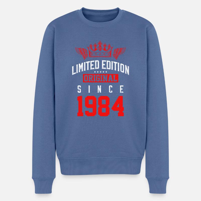 Édition limitée 1984 - Pull Premium bio Homme - bleu pigeon