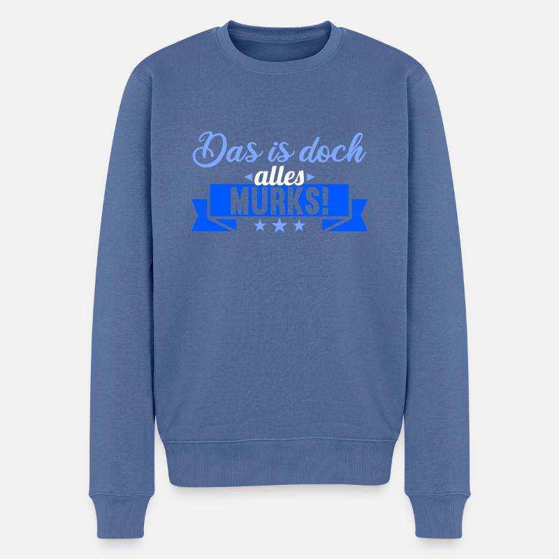Sächsischer Dialekt Sachsen Sächsische Sprüche - Männer Premium Bio Pullover - Taubenblau
