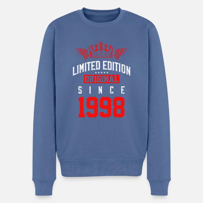 Édition limitée 1998 - Pull Premium bio Homme - bleu pigeon