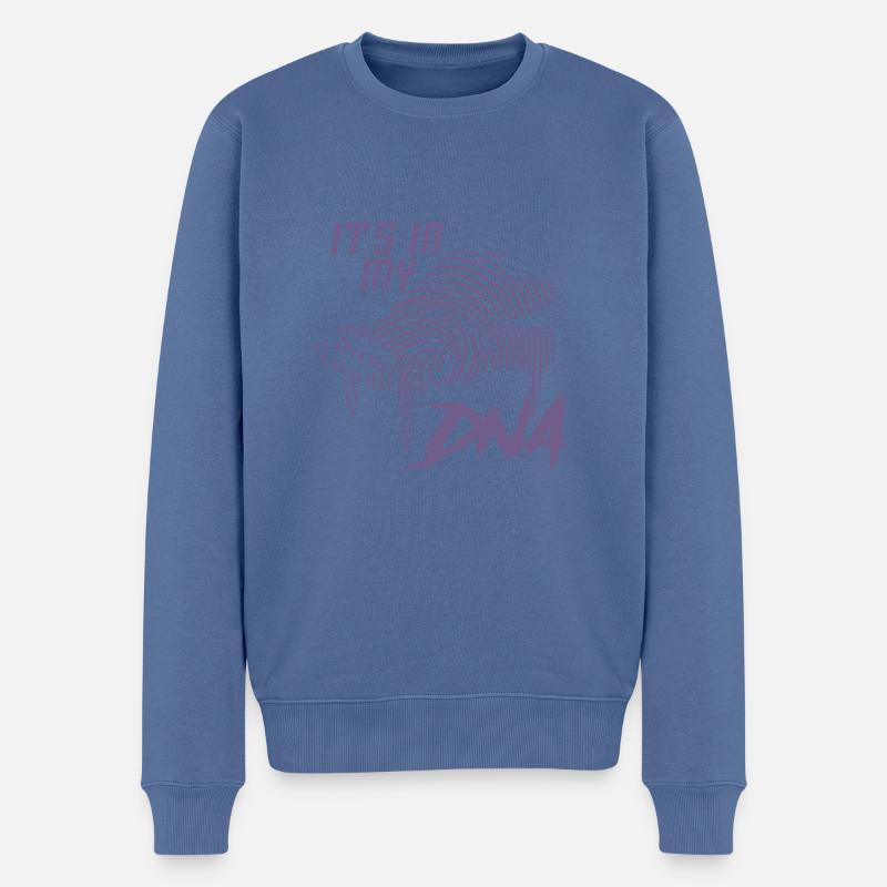 Piano Klavier Design Fingerabdruck - Männer Premium Bio Pullover - Taubenblau