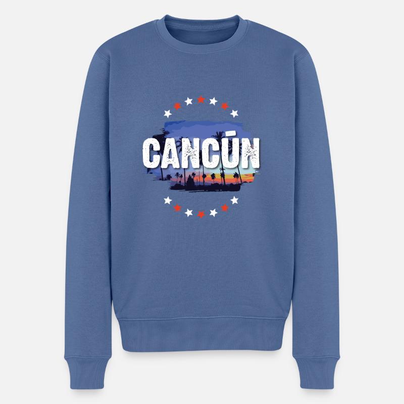 Cancun - Pull Premium bio Homme - bleu pigeon
