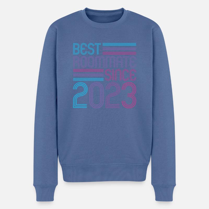 Best roommate since 2023 love your roomates - Männer Premium Bio Pullover - Taubenblau