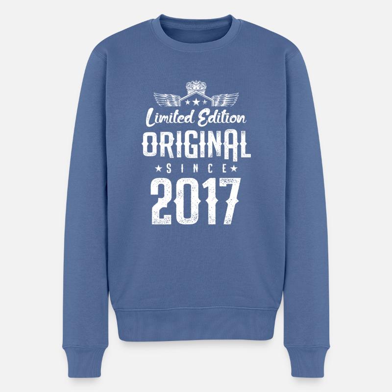 Édition limitée 2017 - Pull Premium bio Homme - bleu pigeon