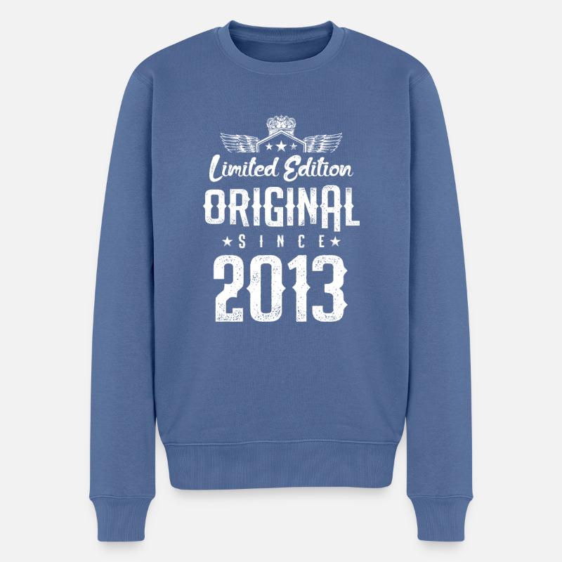 Édition limitée 2013 - Pull Premium bio Homme - bleu pigeon