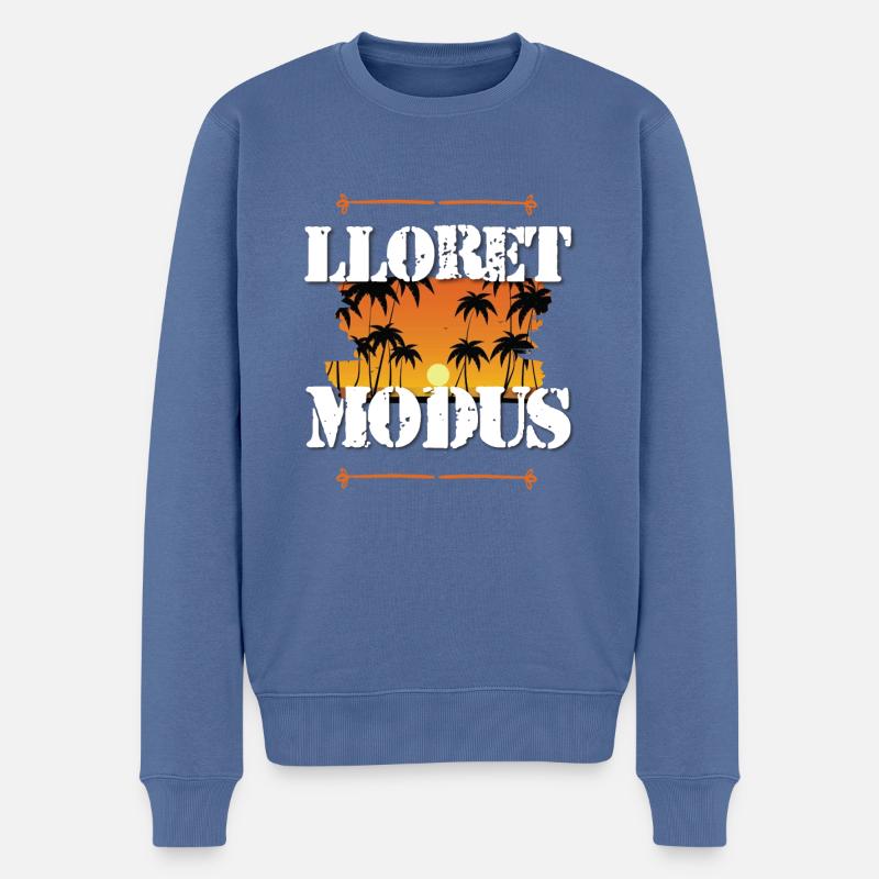 Lloret de Mar mode - Pull Premium bio Homme - bleu pigeon