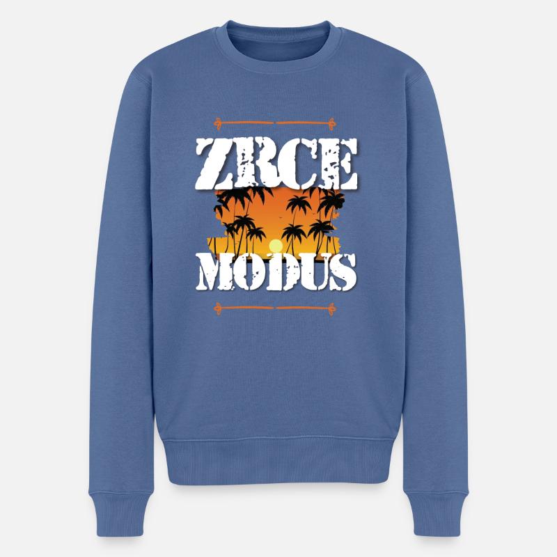 Zrce Mode - Pull Premium bio Homme - bleu pigeon