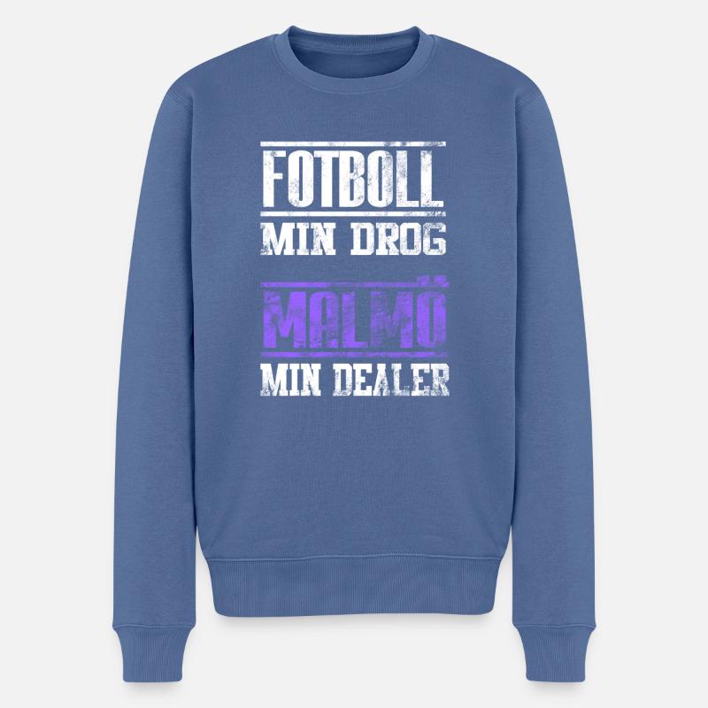 Malmö - Männer Premium Bio Pullover - Taubenblau