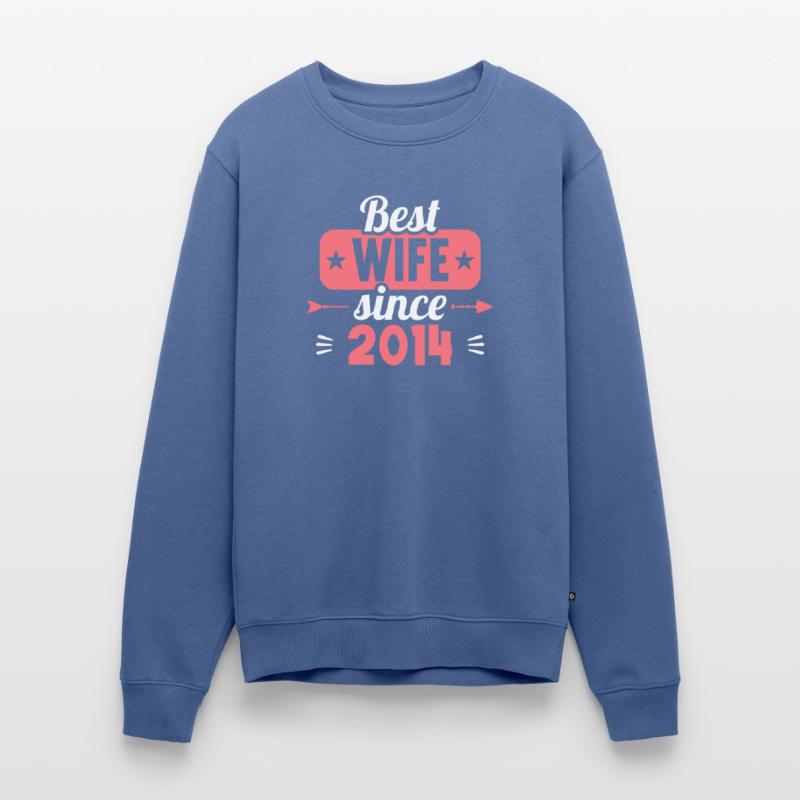 Beste Ehefrau Bester Ehemann seit 2014 Männer Premium Bio Pullover