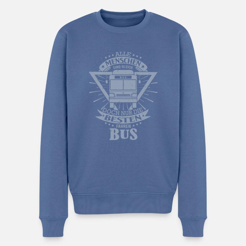 Busfahrer Geschenkideen - Männer Premium Bio Pullover - Taubenblau