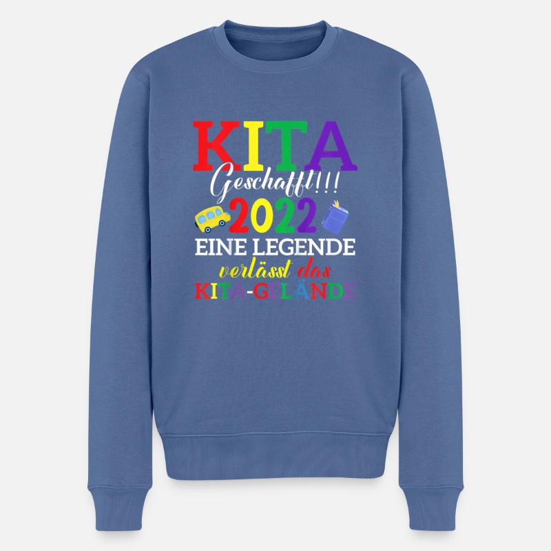 Kita Absolvent 2022 Kindergartenkind Abschluss - Männer Premium Bio Pullover - Taubenblau