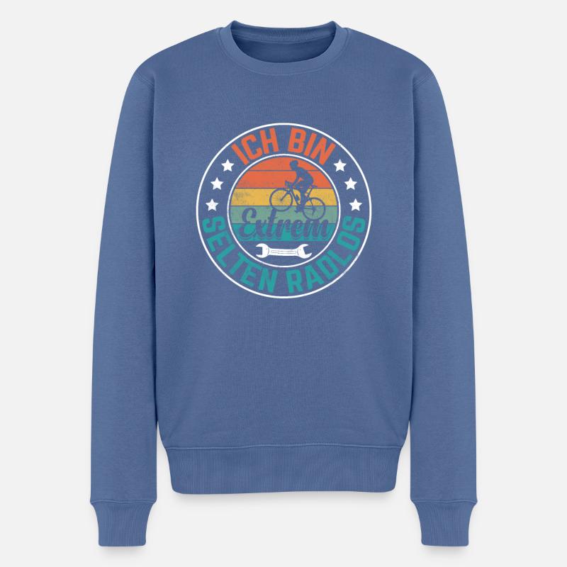 Rad Fahrradfahrer Geschenk Lustiger Spruch - Männer Premium Bio Pullover - Taubenblau
