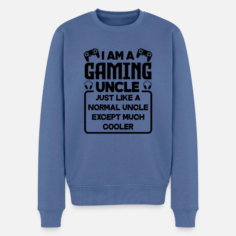 I'm A Gaming Uncle Just Like A Normal Uncle Video - Männer Premium Bio Pullover - Taubenblau