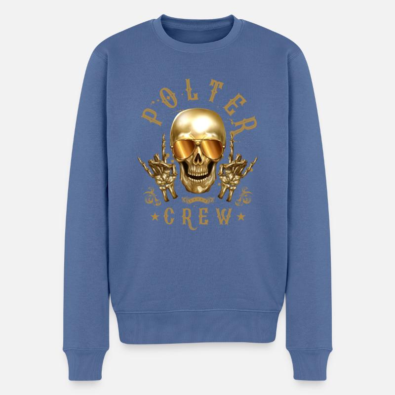 Polter Crew Polterabend Junggesellenabschied Jga - Männer Premium Bio Pullover - Taubenblau