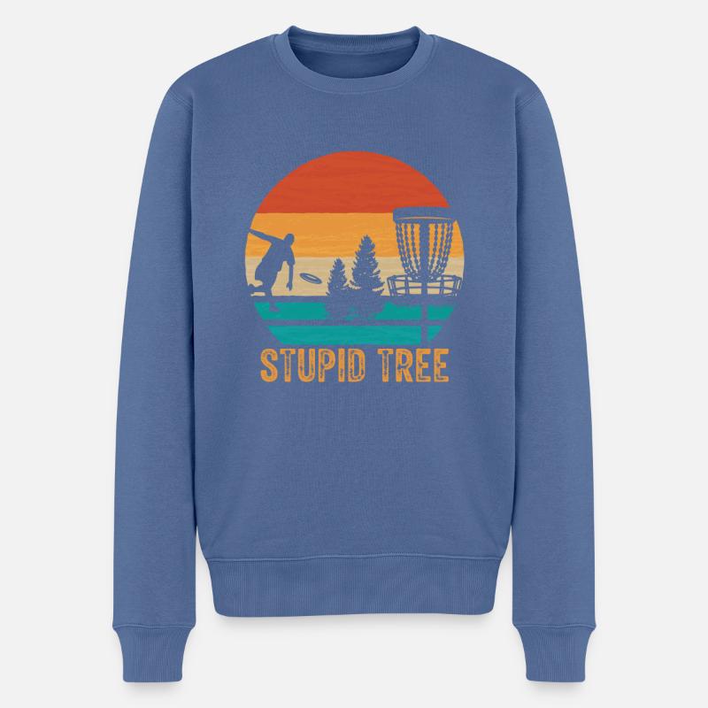 Stupide arbre-disc-golf-vendanges-crucial - Pull Premium bio Homme - bleu pigeon